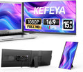 KEFEYA Laptop Screen Extender, 15.6' FHD 1080P IPS Portable Monitor for Laptop, Plug and Play Dual Monitor Extender for 13'-17.3' Laptops, Compatible with MAC, Windows, Android, Linux, Chrome