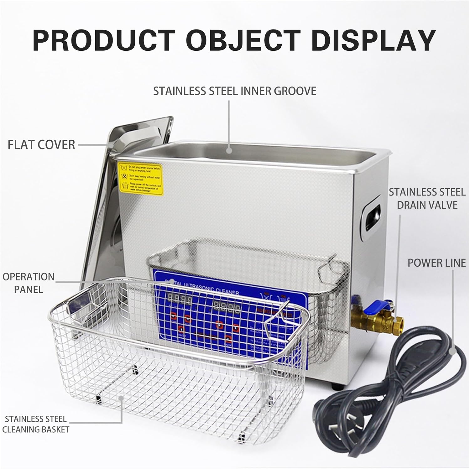 2-30L 110 Ultrasonic Cleaner with Digital Timer Heater Stainless Steel Ultrasound Washing Machine Home Appliances(2L-60W-110)