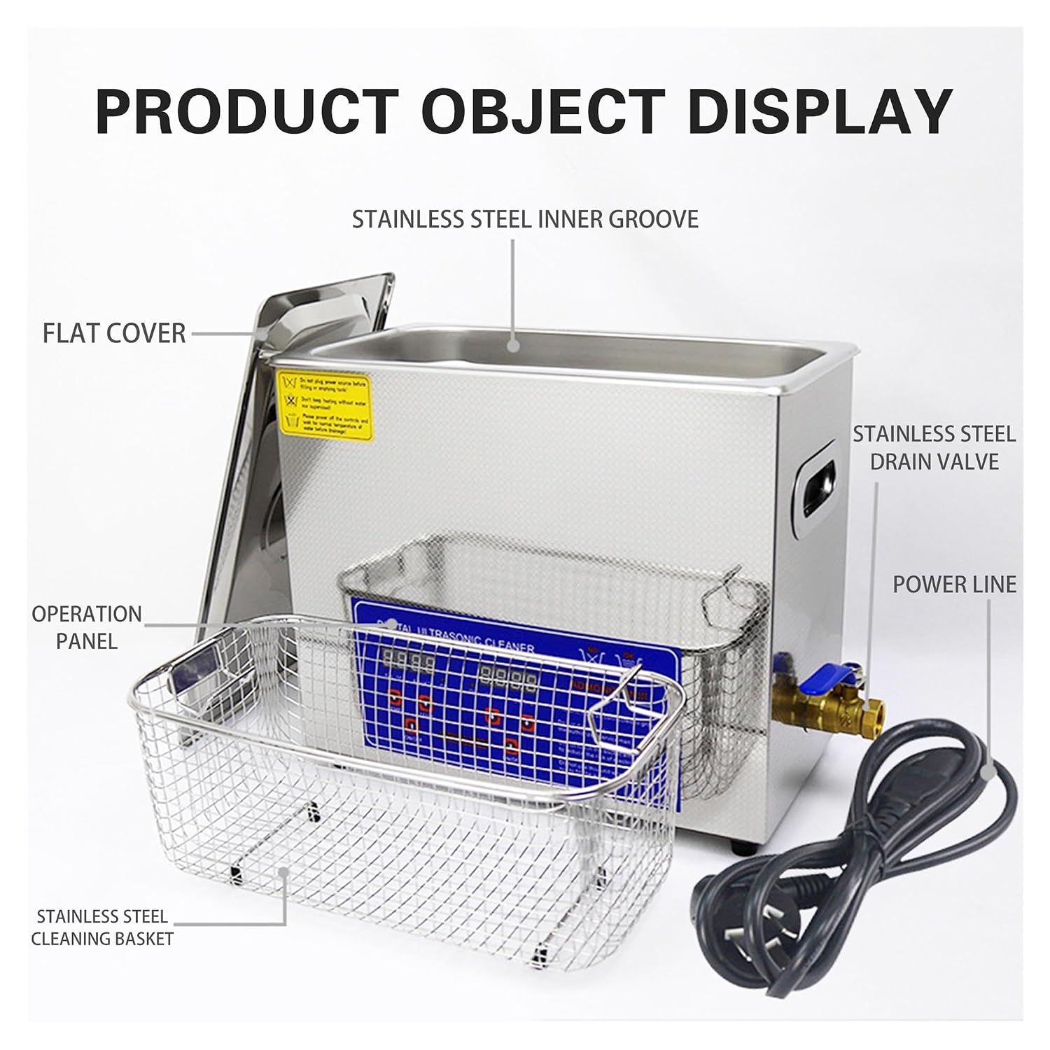 Ultrasonic Cleaners, 3L Ultra Cleaner with Digital Timer Heater Stainless Steel Ultrasound Washing Machine Ultra Home Appliances