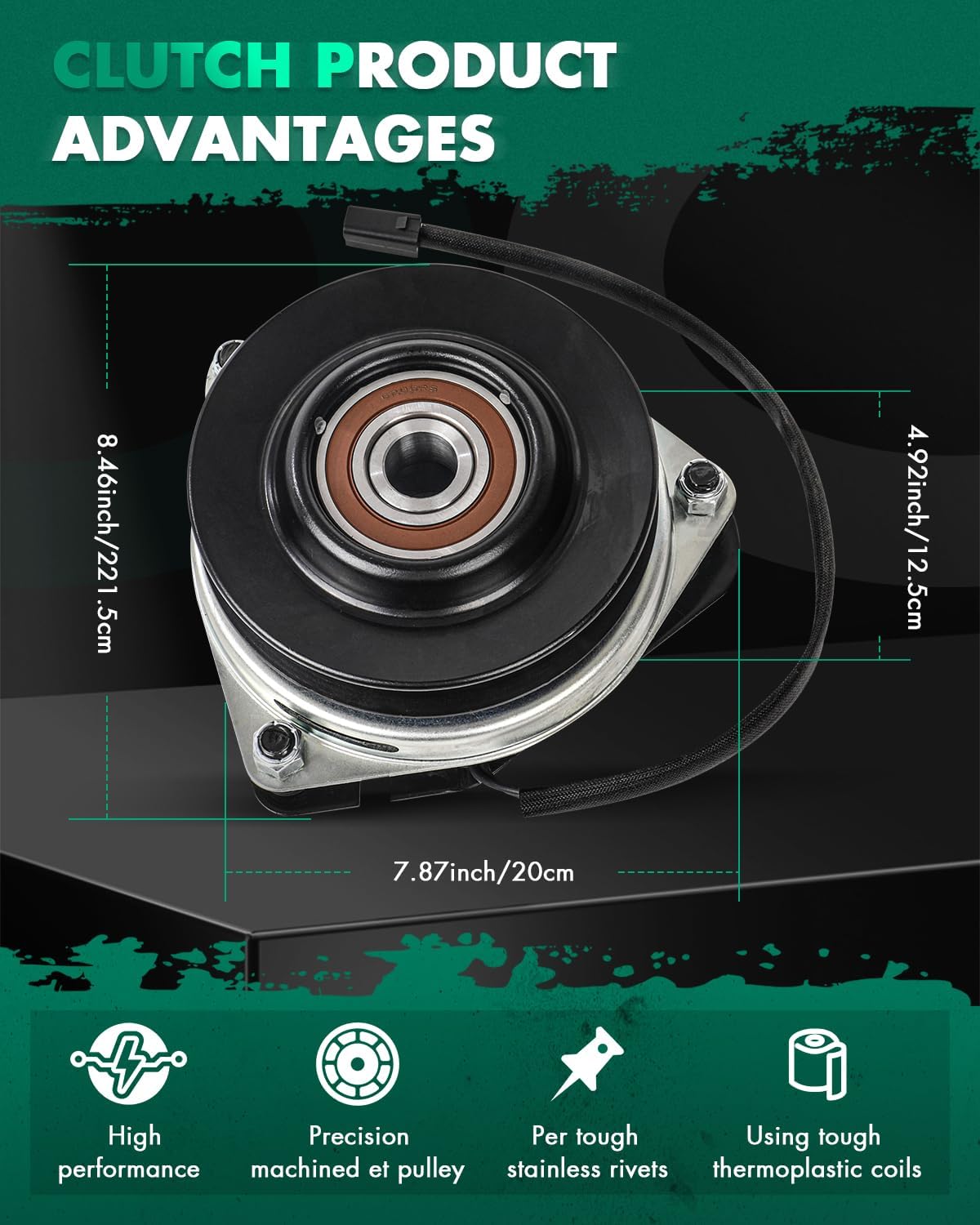 SCITOO Electric Lawnmower, PTO Clutch Fit for Murray 7063304 7063304YP for Snapper 7063304 7063304