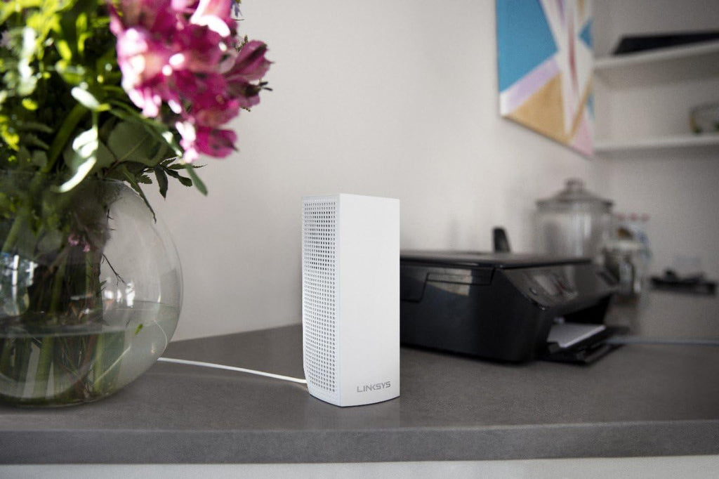 Linksys Velop Mesh Home WiFi System, 4,000 Sq. ft Coverage, 40+ Devices, Speeds up to (AC2200) 2.2Gbps - WHW0302