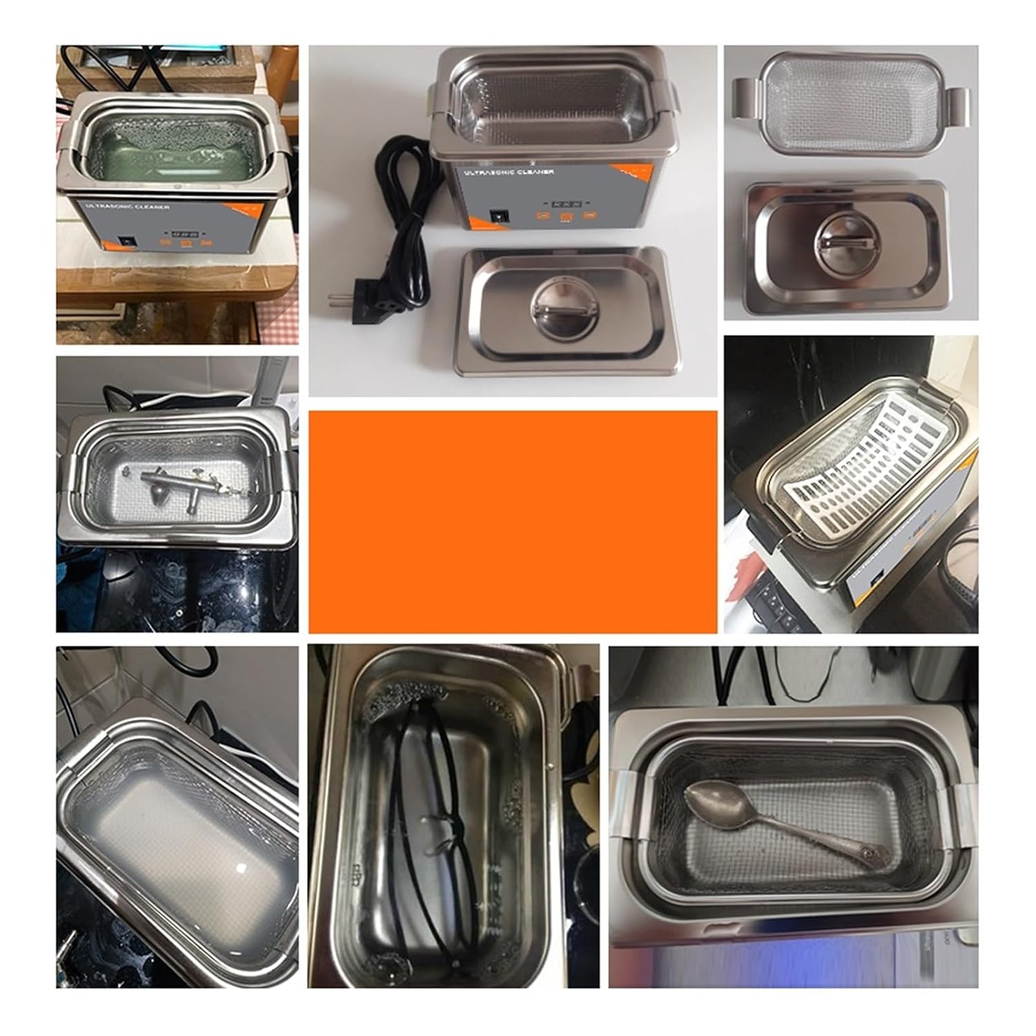 Ultrasonic Cleaners, 800ml Ultra Cleaner Digital Time 35W Washing Jewelry Necklace Glasses Watch Brush Ultrasound Washer Machine