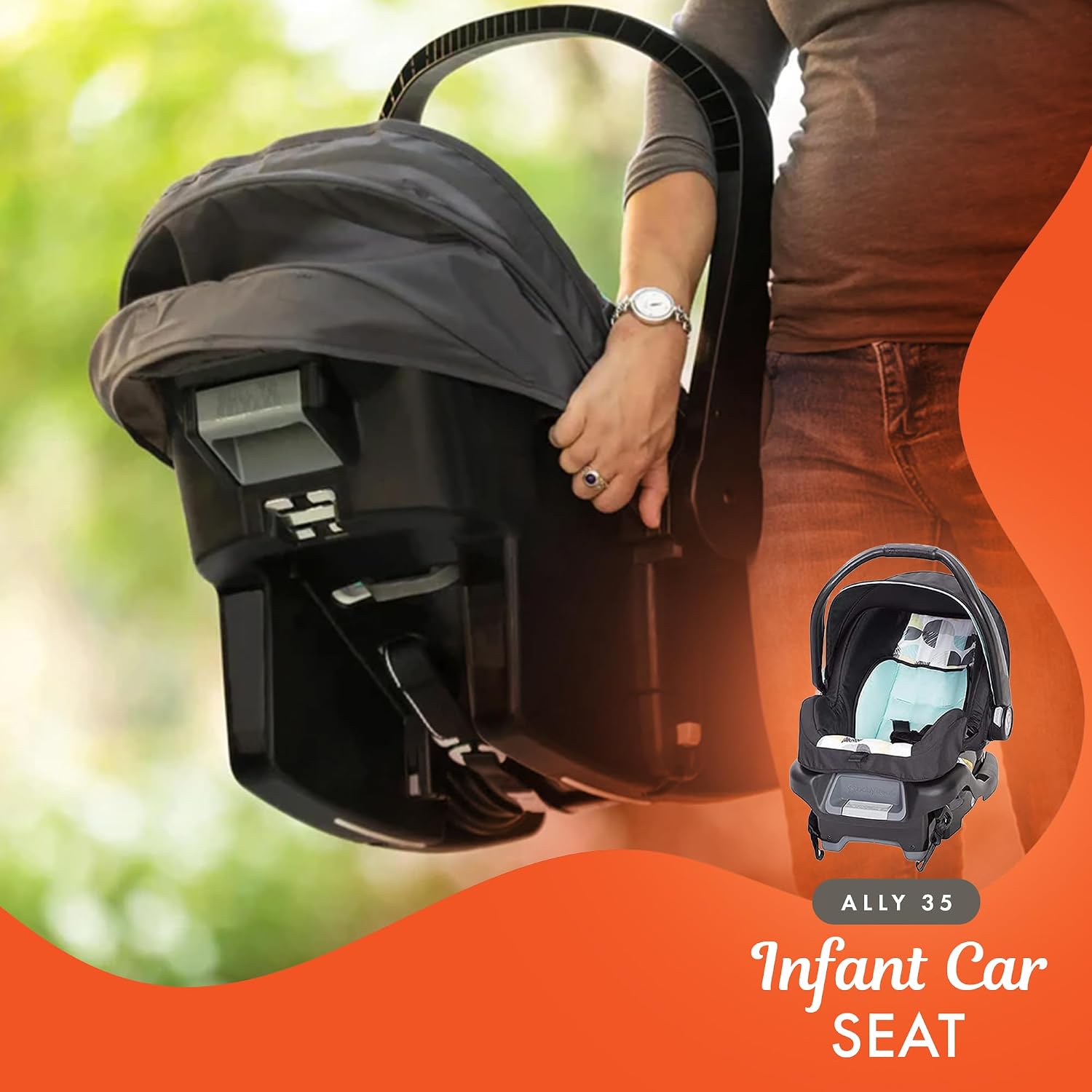 Baby Trend EZ Ride 35 Travel System, Stroller and Infant Car Seat Combo, Doodle Dots - Lightweight and Foldable Compact Design with One Hand Fold and Adjustable Handle