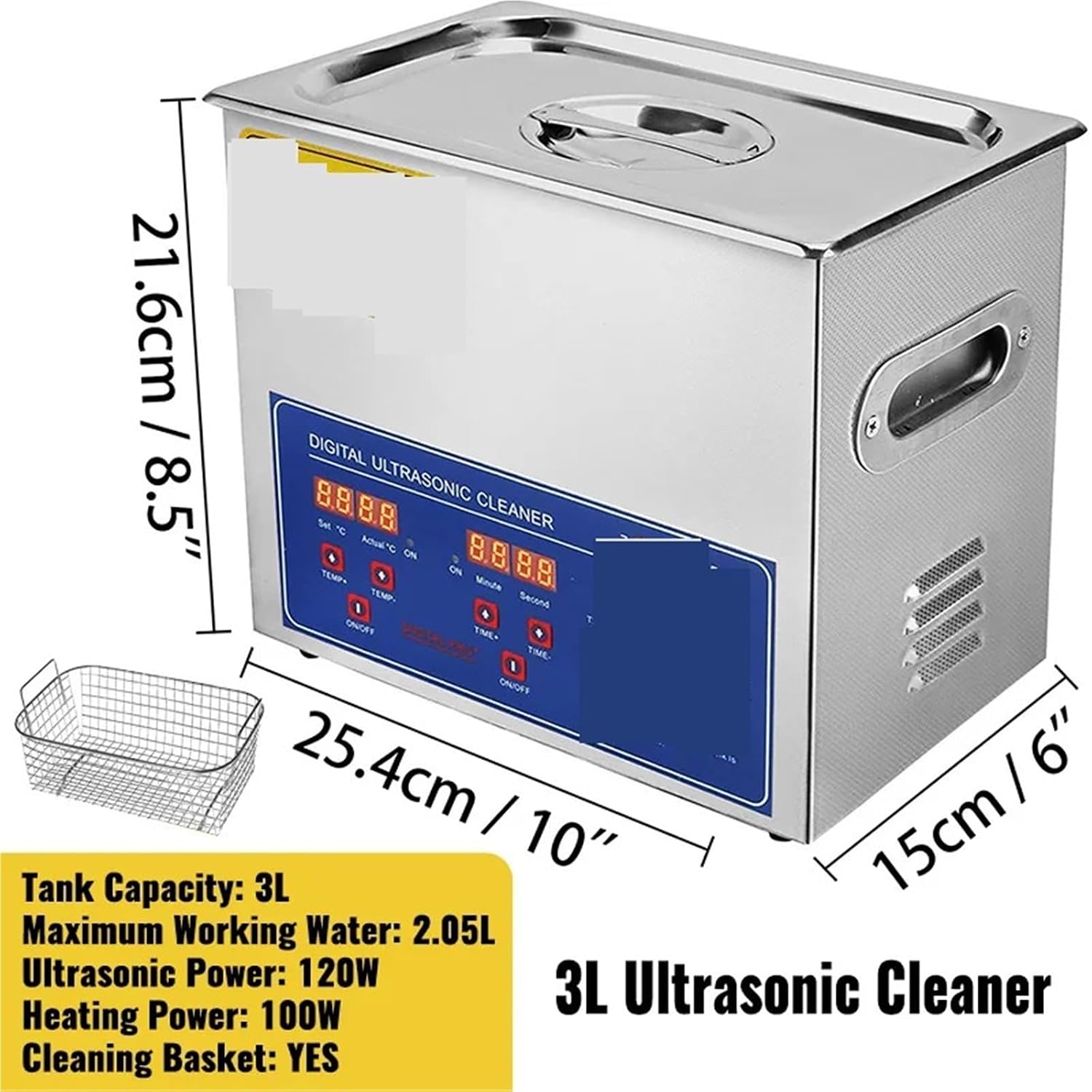 for Glasses, 3L Ultrasonic Cleaner Lave-Dishes Portable Washing Machine Ultrasound Home Clean Appliances,Jewelry Cleaning