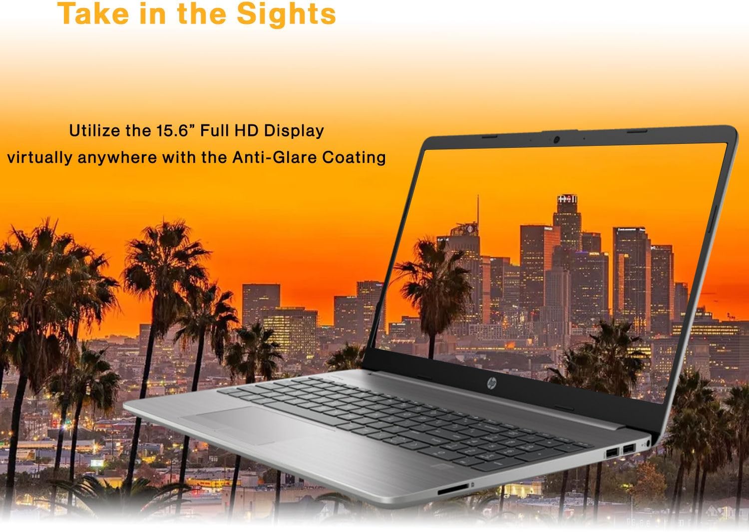 HP 250 G9 Laptop, 15.6' FHD Screen, Intel Celeron Dual Core Processor Series, 8GB RAM, 256GB SSD, Windows 11 Pro, Anti-Glare Coating, HD Camera with Temporal Noise Reduction