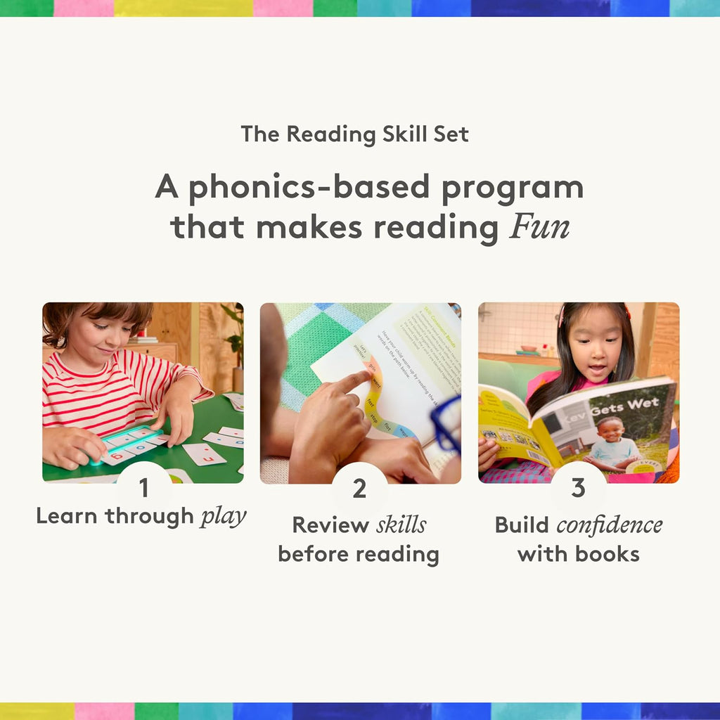Lovevery Reading Skill Set, Learn to Read for Pre-K and Kindergarten, Fun Phonics Games and Books, Part 1
