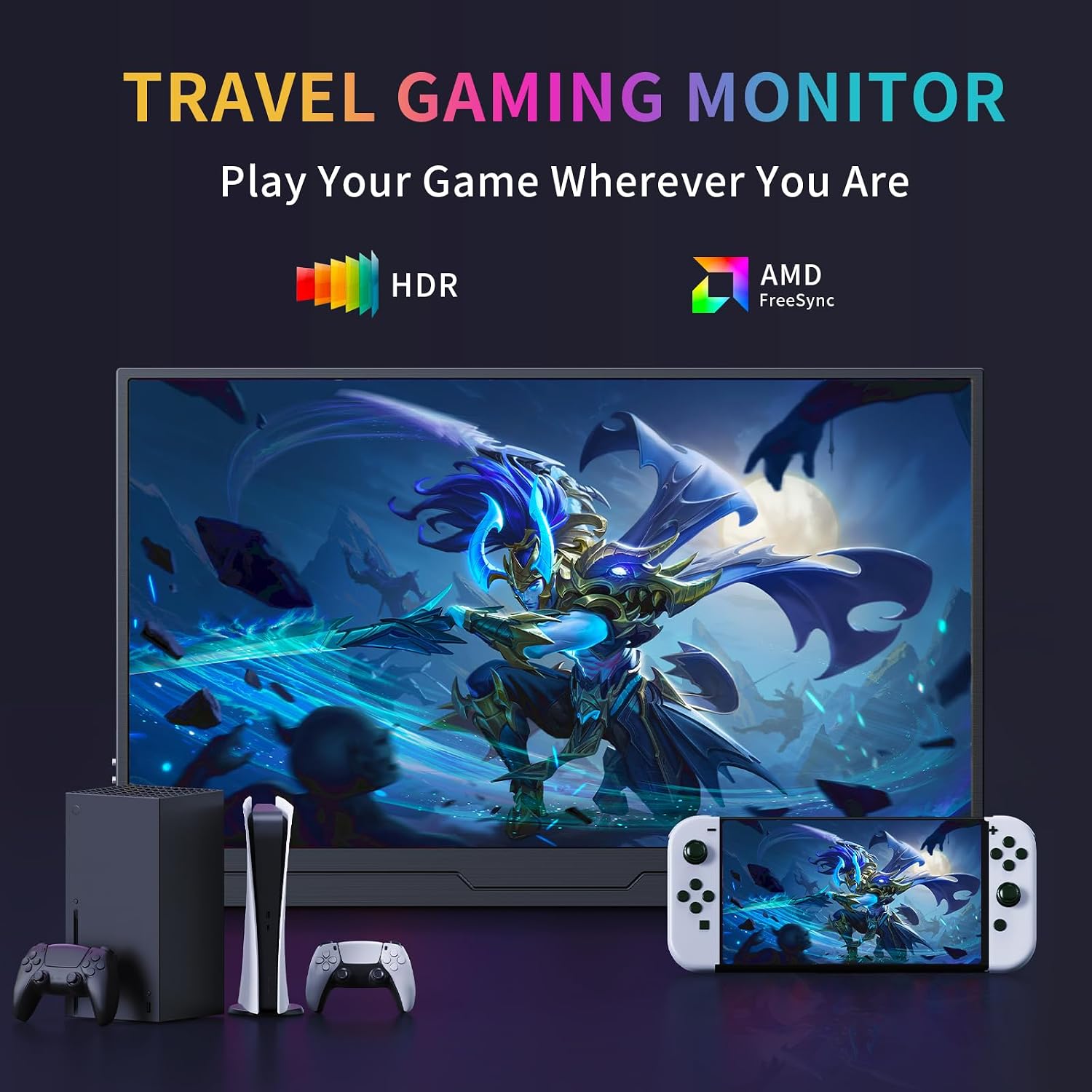 MAGICRAVEN 4K Portable Monitor, 15.6' 3840x2160 IPS Laptop Screen, USB C HDMI Computer Gaming Display with Speakers & Smart Cover, Travel Monitor for PC Phone PS5/4 Xbox Switch
