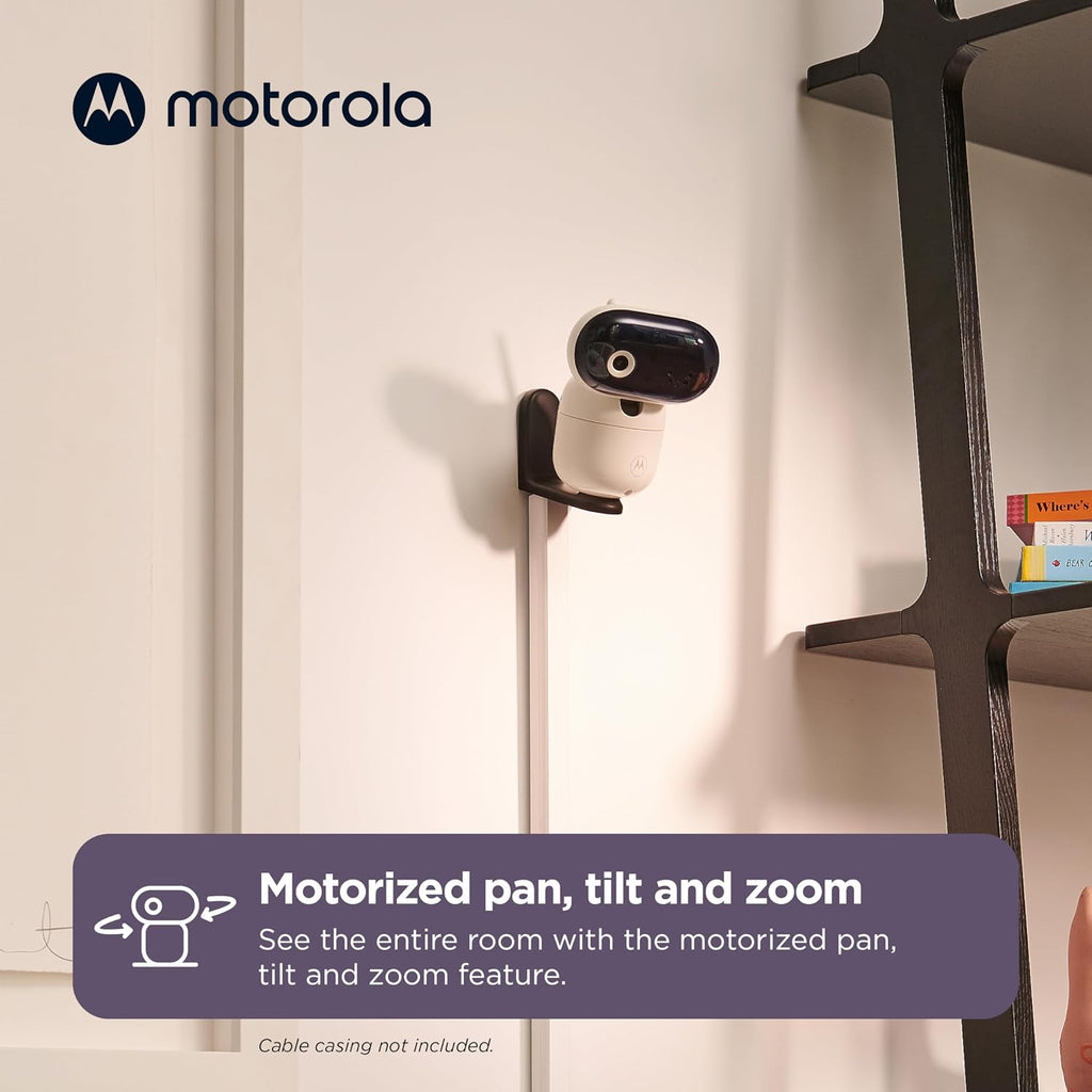 Motorola Nursery WiFi Video Baby Monitor with Camera and Audio, 5' Screen, HD PIP1510 Connect, 1000ft Range, Wall Mount, 2-Way Audio, Lullabies, Temperature Sensor, Zoom, Tilt