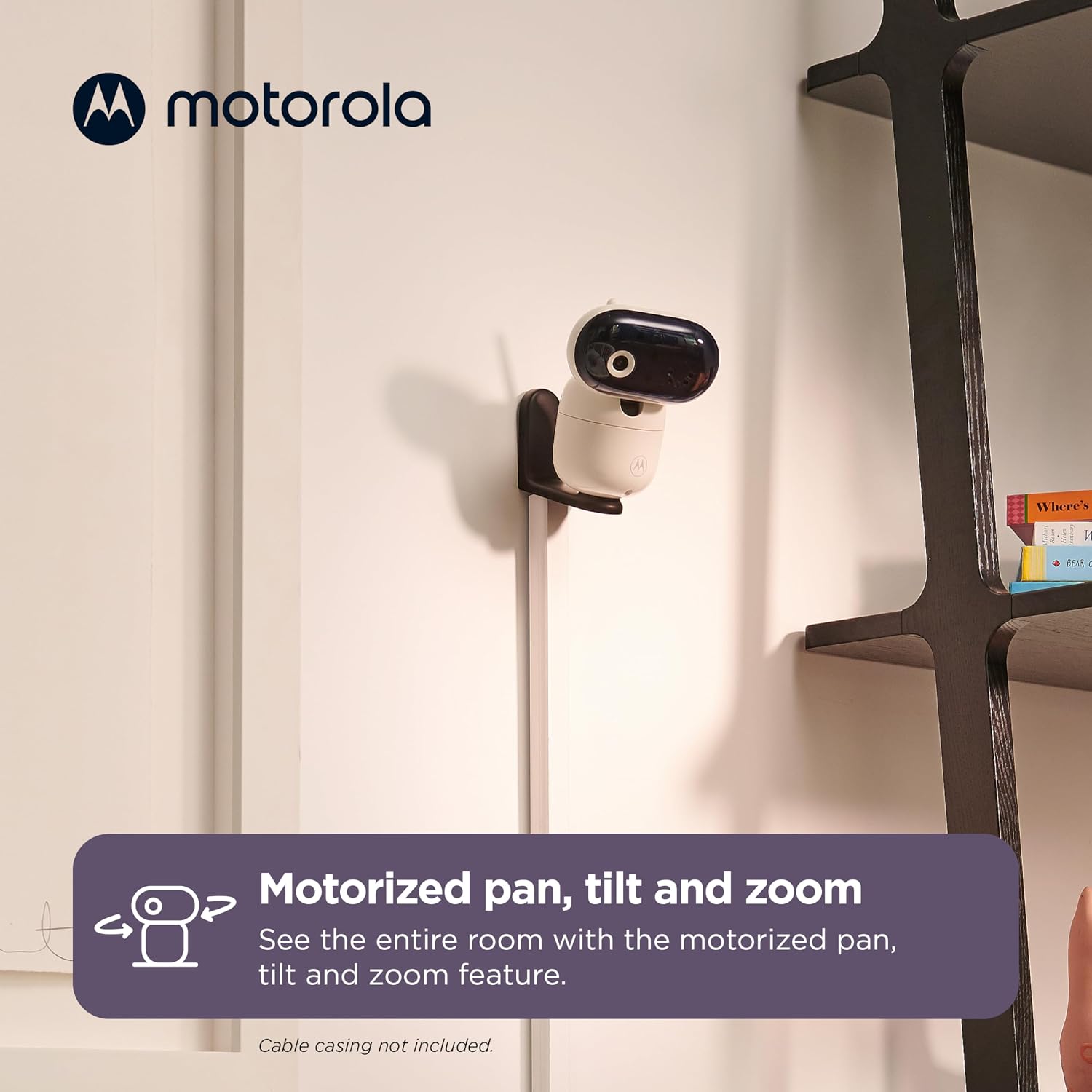 Motorola Nursery WiFi Video Baby Monitor with Camera and Audio, 5' Screen, HD PIP1510 Connect, 1000ft Range, Wall Mount, 2-Way Audio, Lullabies, Temperature Sensor, Zoom, Tilt