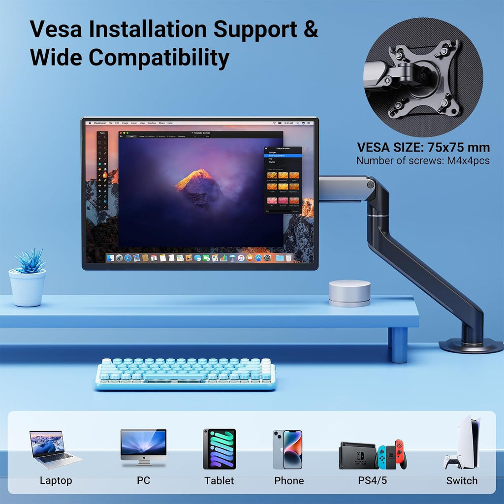 Ygretyrjh 16.1' Laptop Screen Extender, 1200P FHD Portable Monitor for Laptop, 360° Rotating, Plug & Play, Detachable Stand, Height Adjustable, Seamless Frame, Travel Monitor for Mac/OS/Win/Chrome/Dex