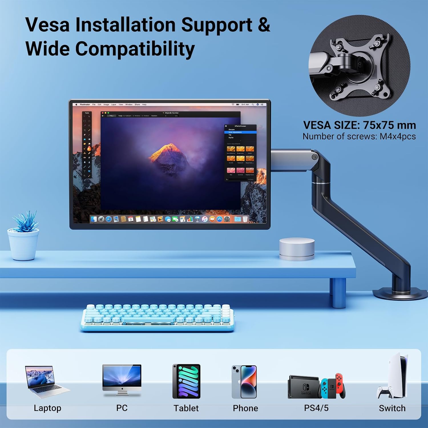 Ygretyrjh 16.1' Laptop Screen Extender, 1200P FHD Portable Monitor for Laptop, 360° Rotating, Plug & Play, Detachable Stand, Height Adjustable, Seamless Frame, Travel Monitor for Mac/OS/Win/Chrome/Dex