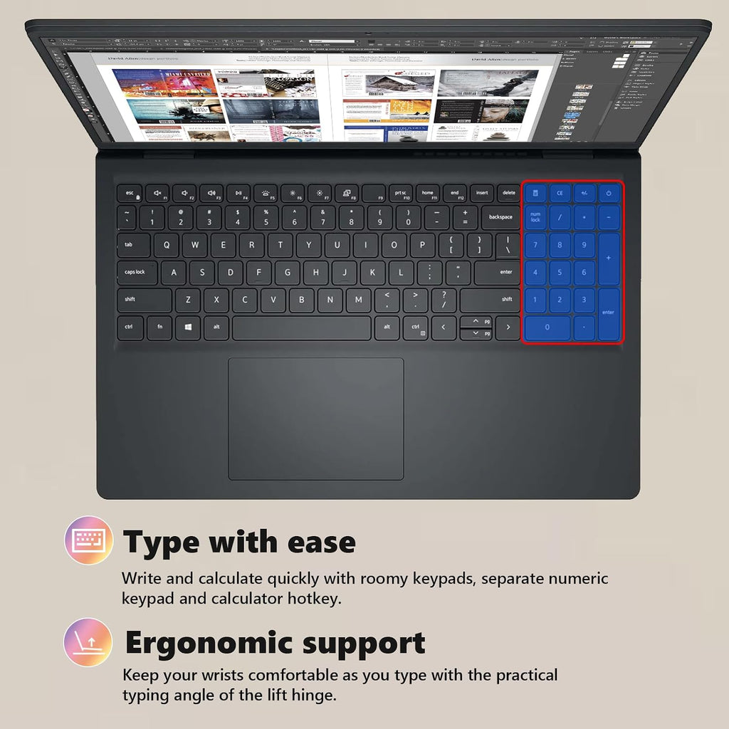 Dell 2025 15.6'' FHD Touchscreen Laptop Computer - 13th Gen Intel 10-Core i7-1355U Processor, 32GB RAM, 1TB SSD, Numeric Keypad, HDMI, Wi-Fi 6,Win11 Pro for Business & Students