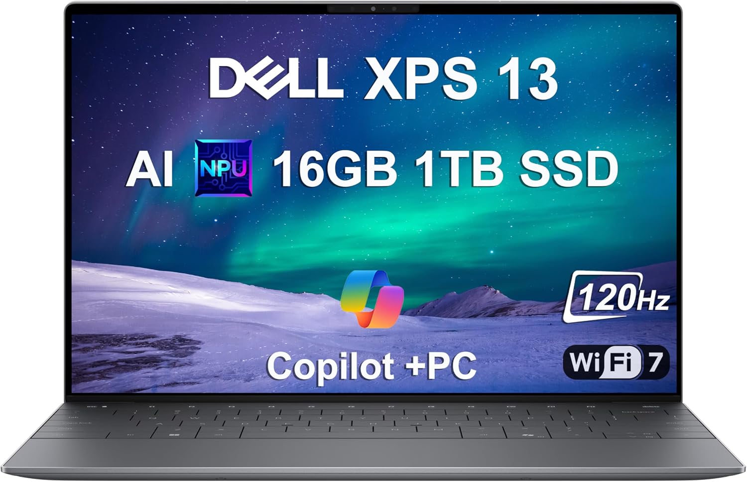 Dell XPS 13 9345 Laptop, Copilot+ AI PC (13.4' FHD+ 120Hz, Snapdragon X Plus (> Intel i7-1355U), 16GB 8448MT/s RAM, 1TB SSD), Thin & Light, 27 Hours Battery Life, IR Webcam, Wi-Fi 7, Win 11 Pro