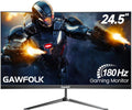 Gawfolk 25 Inch Gaming Monitor, 144hz/180hz Computer Monitor FHD 1080P PC Monitors,Frameless Curved Monitors VA,sRGB 100%, DisplayPort, HDMI,Eye Care, Wall Mount Compatible (Black)