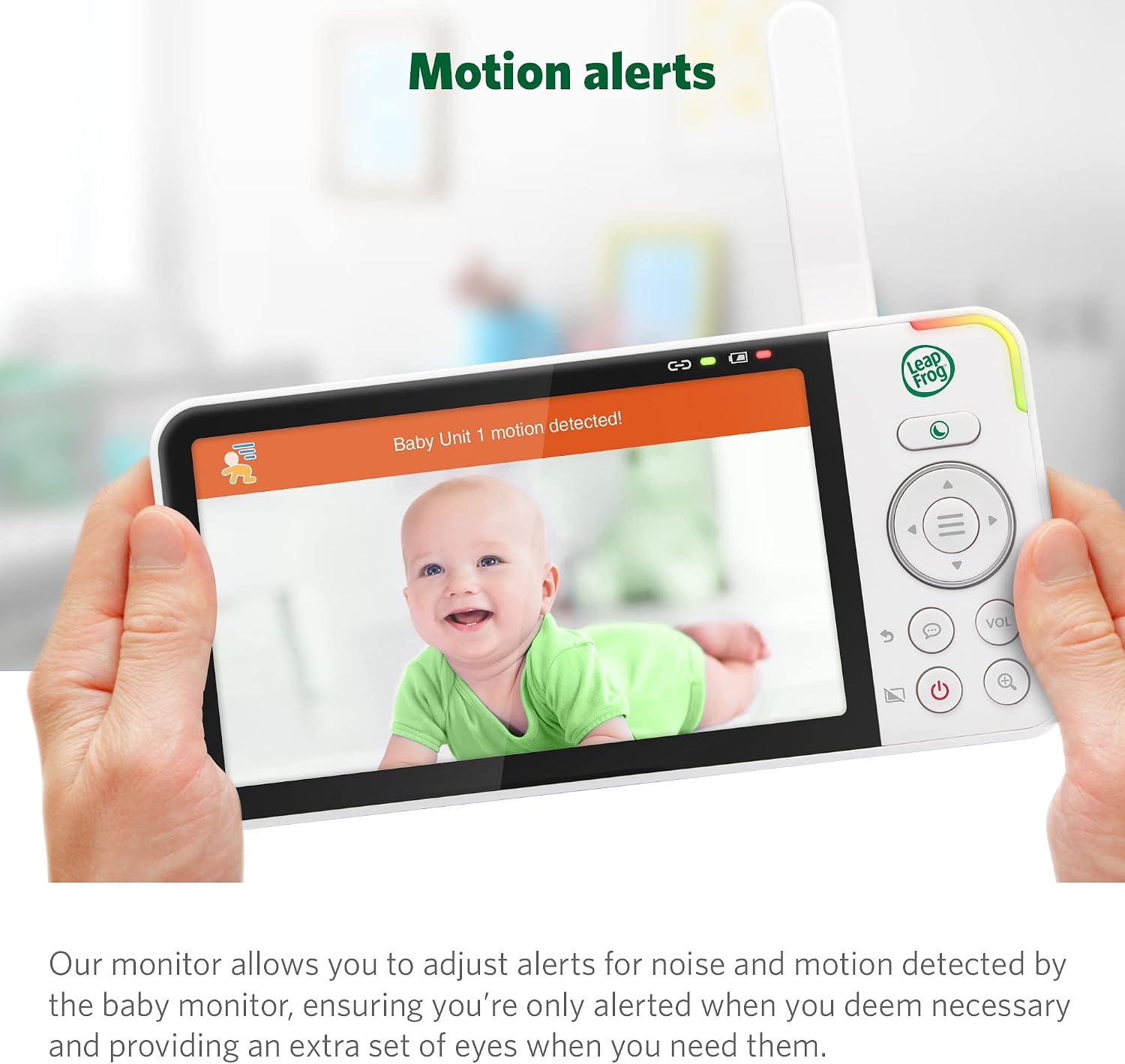LeapFrog LF925HD Baby Monitor with Camera and Audio,1080p WiFi Remote Access Baby Monitor, 360° Pan & Tilt Camera, 8X Zoom, 5' 720p HD Display, Color Night Light &Vision, Two-Way Talk