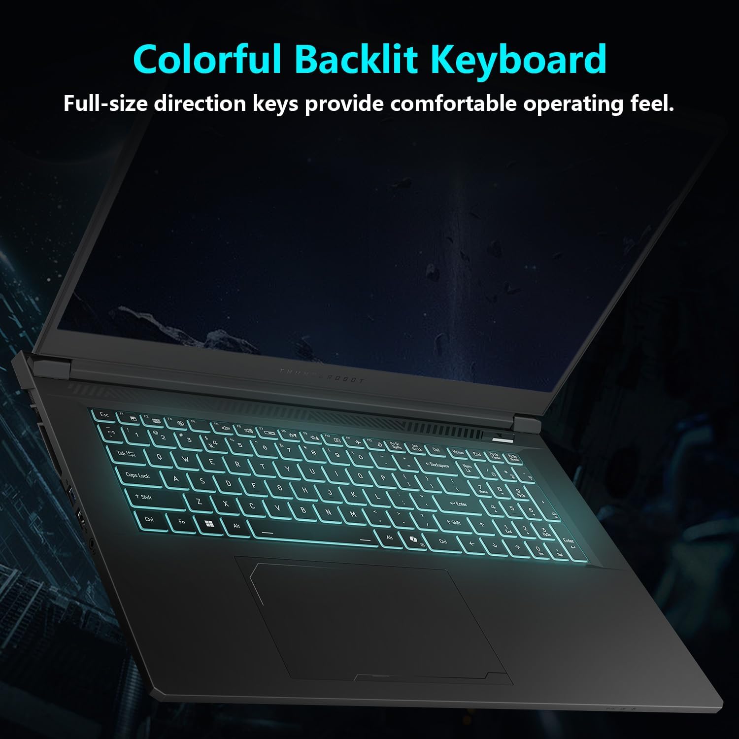 Thunderobot Storm 17 5060 17 inch Gaming Laptop, 17.3' QHD 165Hz 2K Display, Core i7-13620H, GeForce RTX 5060, 16GB DDR5 RAM, 1TB SSD, HDMI, Type-C, RGB Backlit Keyboard, Wi-Fi 6, Win 11 Home