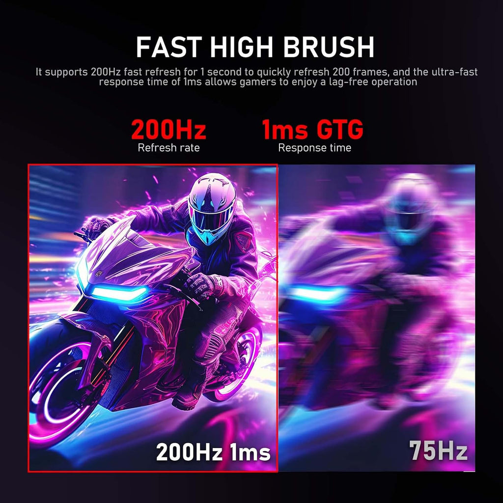 Gawfolk 34 Inch Ultrawide Curved 200Hz Gaming Computer Monitor,1500R PC Screen 21:9 UWQHD (3440x1440),120% sRGB,Adaptive Sync,Built-in Speaker,Display Port、HDMI,Compatible with Wall mounting -Black