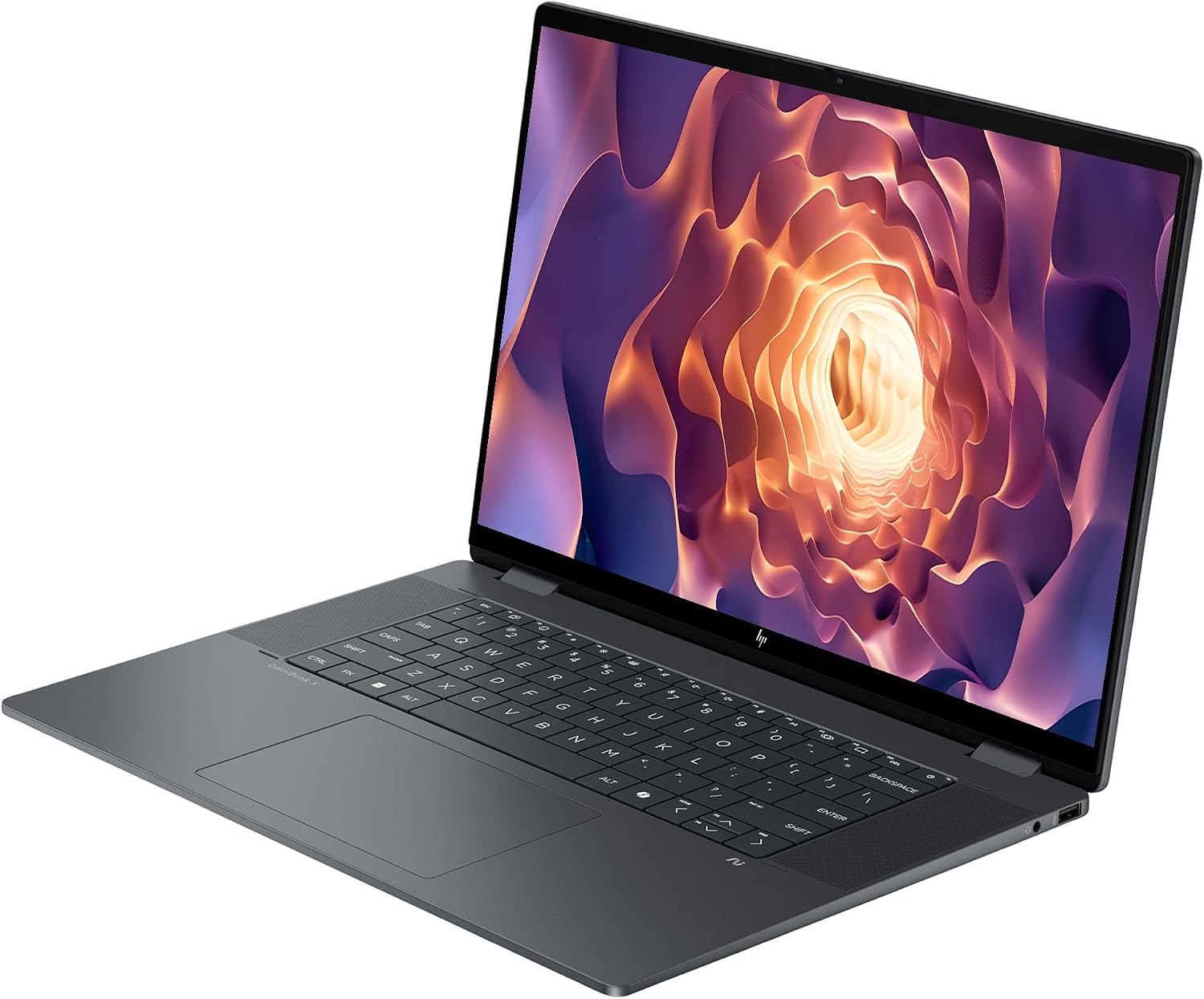 HP OmniBook X Flip Next Gen AI 16 Laptop, Intel Ultra 9-288V, 32 GB LPDDR5x RAM, 2 TB SSD PCIe, 16' 3K (2880x1800) Touchscreen, Intel Arc 140V, Backlit Keyboard, W11 Pro, Eclipse Gray+Traix Mousepad