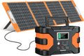 FF FLASHFISHG Solar Generator with Solar Panel, 166Wh Portable Power Station with 100W Foldable Solar Panel(DC/USB-A/USB-C Outpot), Backup Power Battery For Camping Home Power Outage