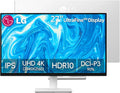 LG 27 inch 4K UHD (3840x2160) IPS Monitor, 60Hz, Dynamic Action Sync, Black Stabilizer, HDR10, Reader Mode and Flicker Safe, Anti-Glare, OnScreen Control, HDMI & DisplayPort, Tilt Adjustable, White