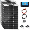 300W 12V Monocrystalline Solar Panel Kit High Efficiency Monocrystalline PV Modules Semi-Flexible Solar Panels with 40A Charger Controller for RV Camper Boat Off-Grid System 5 * 300W