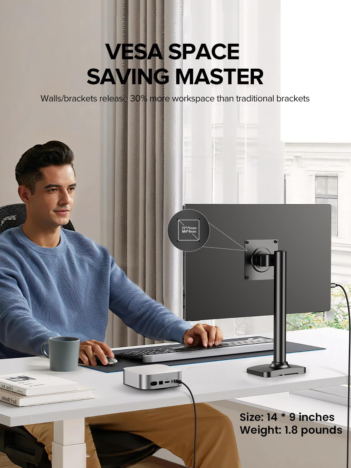 UPERFECT Portable Monitor 4K 16' | 1200 Nits Laptop Monitor | 3840 * 2400 UHD | 145% sRGB, 2000:1 Contrast | USB-C & MINI HDMI | VESA & Smart Case | Travel Screen for Computer, PC, Game Consoles
