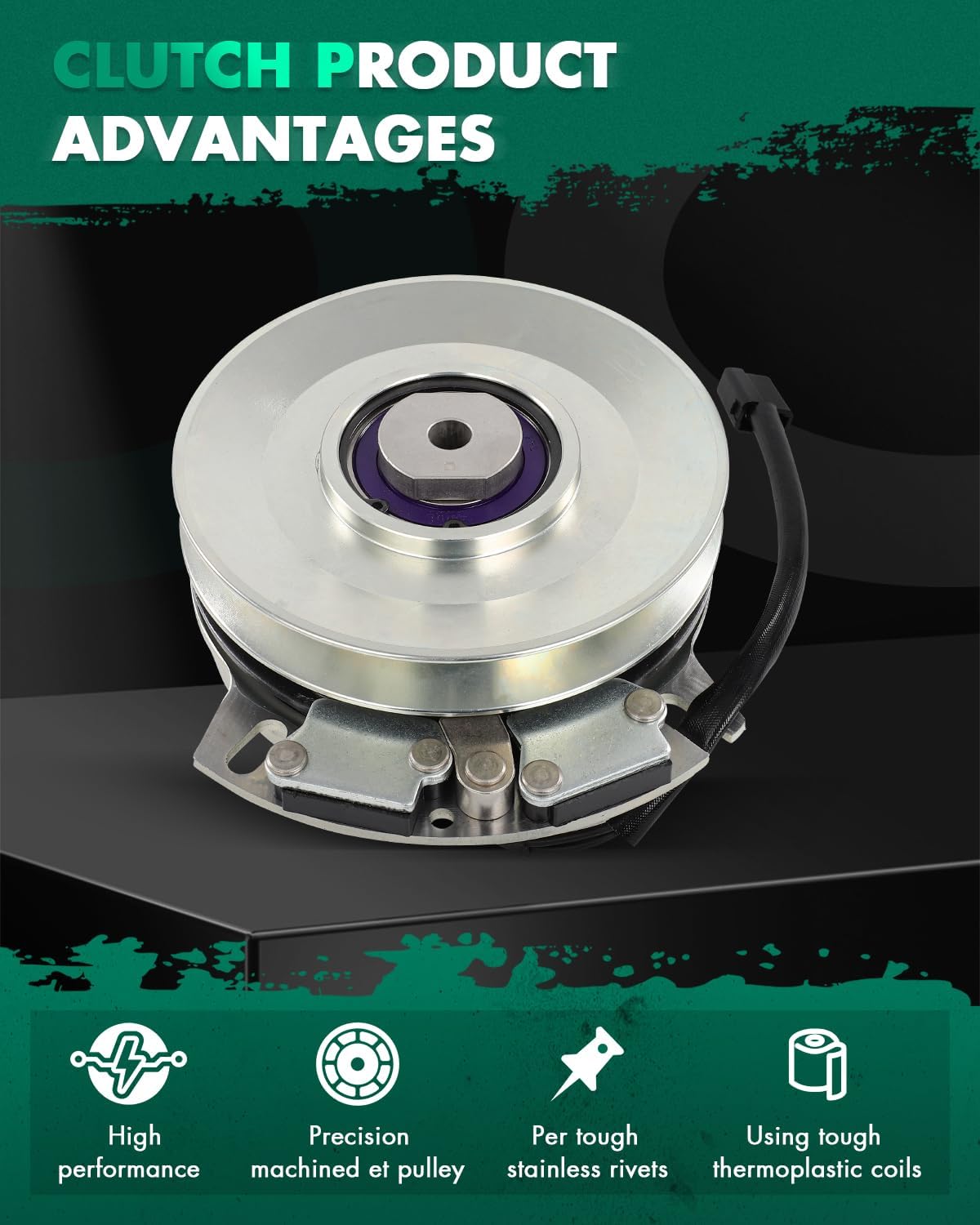 SCITOO Lawn Mower Clutch, PT0 Clutch Fits for Ariens 00191700,for Oregon 33-190,for MTD/for Troy Bilt 717-04526,for Cub Cadet 717-04214,for Exmark 110-6766,for Stens 255-823,for John Deere AM138234