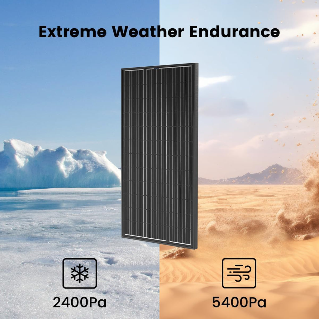 ACOPOWER 12V 200W Mono Solar Panel for 12V Battery Charging,Singel Panel Only,Off-Grid System(2 * 200W)