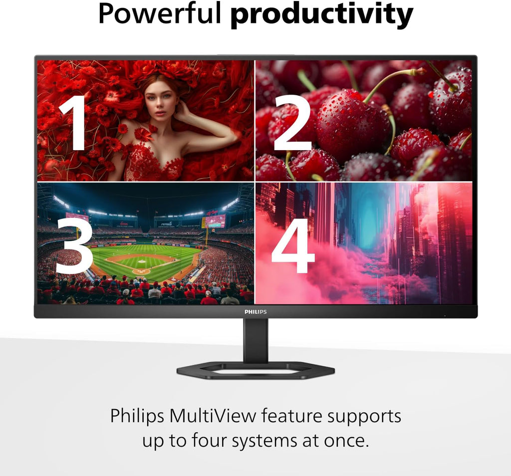 PHILIPS 27-inch 4K UHD (3840 x 2160) IPS Monitor, HDR 400, VESA, HDMI, VGA, USB-C, Adaptive Sync, 4 Year Warranty