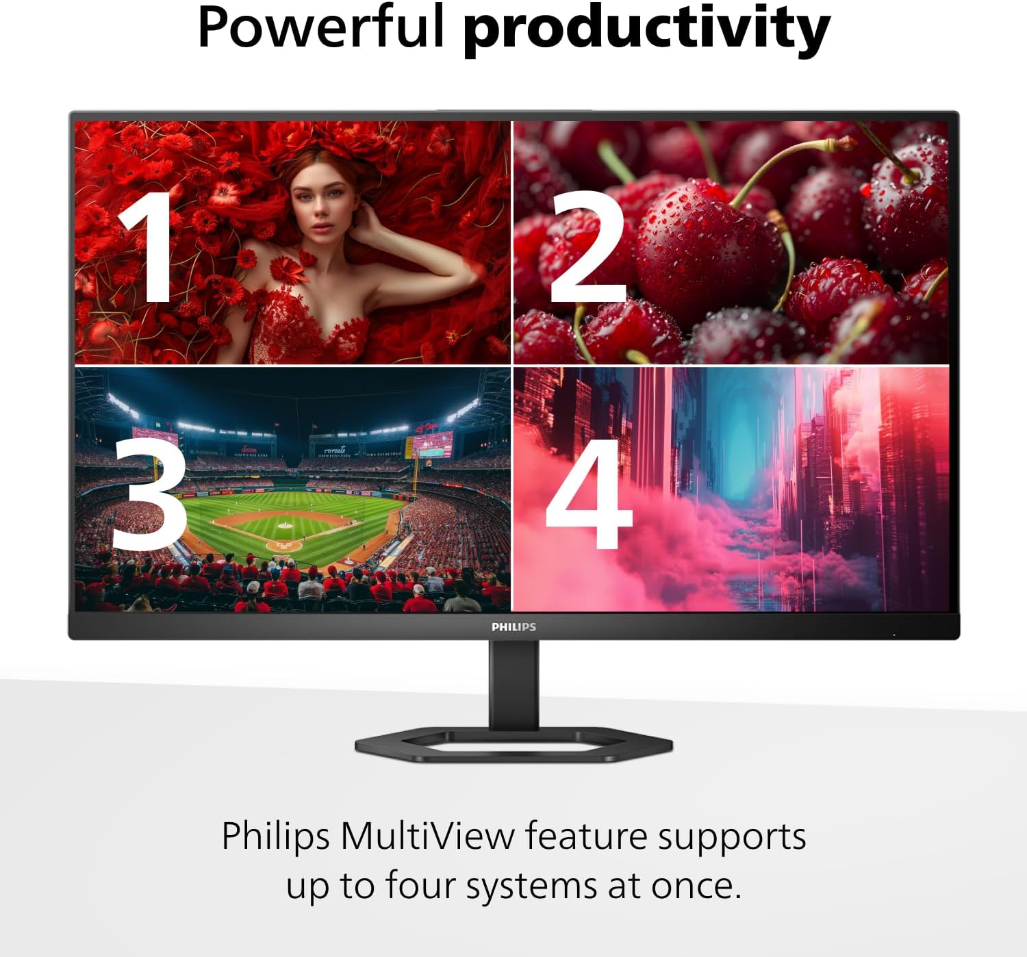 PHILIPS 27-inch 4K UHD (3840 x 2160) IPS Monitor, HDR 400, VESA, HDMI, VGA, USB-C, Adaptive Sync, 4 Year Warranty