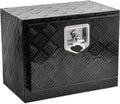 SSN 18'' Heavy Duty Aluminum Underbody Truck Box with T-Handle Latch,18 x 12 x 14 Inch Truck Trailer Underbed Tool Box with 5 Bar Tread Black for Storage and Organization.