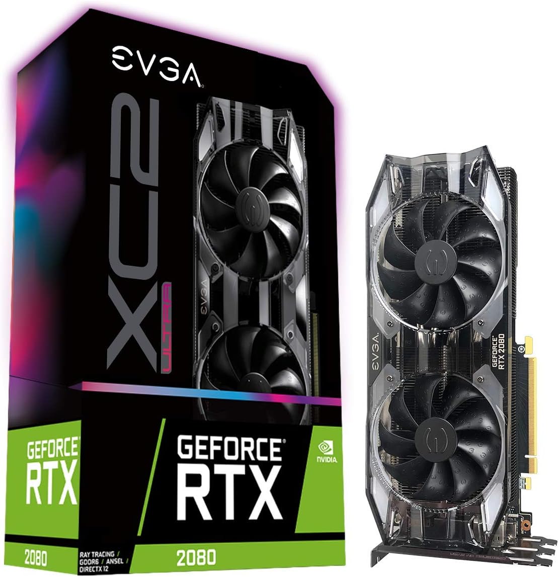 EVGA GeForce RTX 2080 XC2 Ultra Gaming, 8GB GDDR6, iCX2 & RGB LED 08G-P4-2187-KR