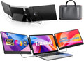 Teamgee 14.2' Laptop Screen Extender, FHD 1080P IPS Portable Monitor for Laptop, Triple Screen Monitor Extender Compatible with 13'-17' Laptops, HDMI/USB-A/C Plug-Play for Windows, Mac, Android