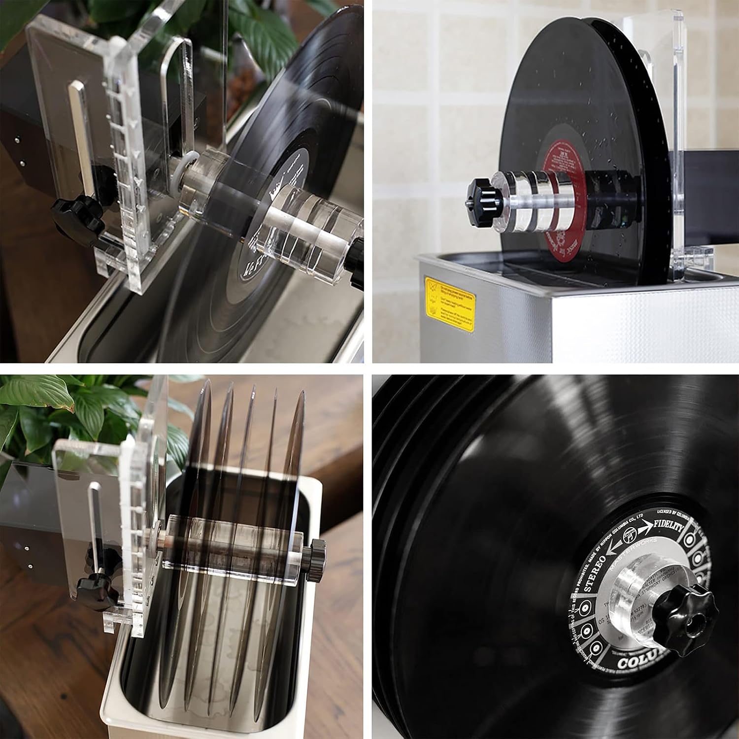 Vinyl Record Ultrasonic Cleaner,4L Ultrasonic Vinyl Record Cleaner,Ultrasonic Cleaner, Vinyl Record Washing Cleaning Machine 1-60min with Heating Function
