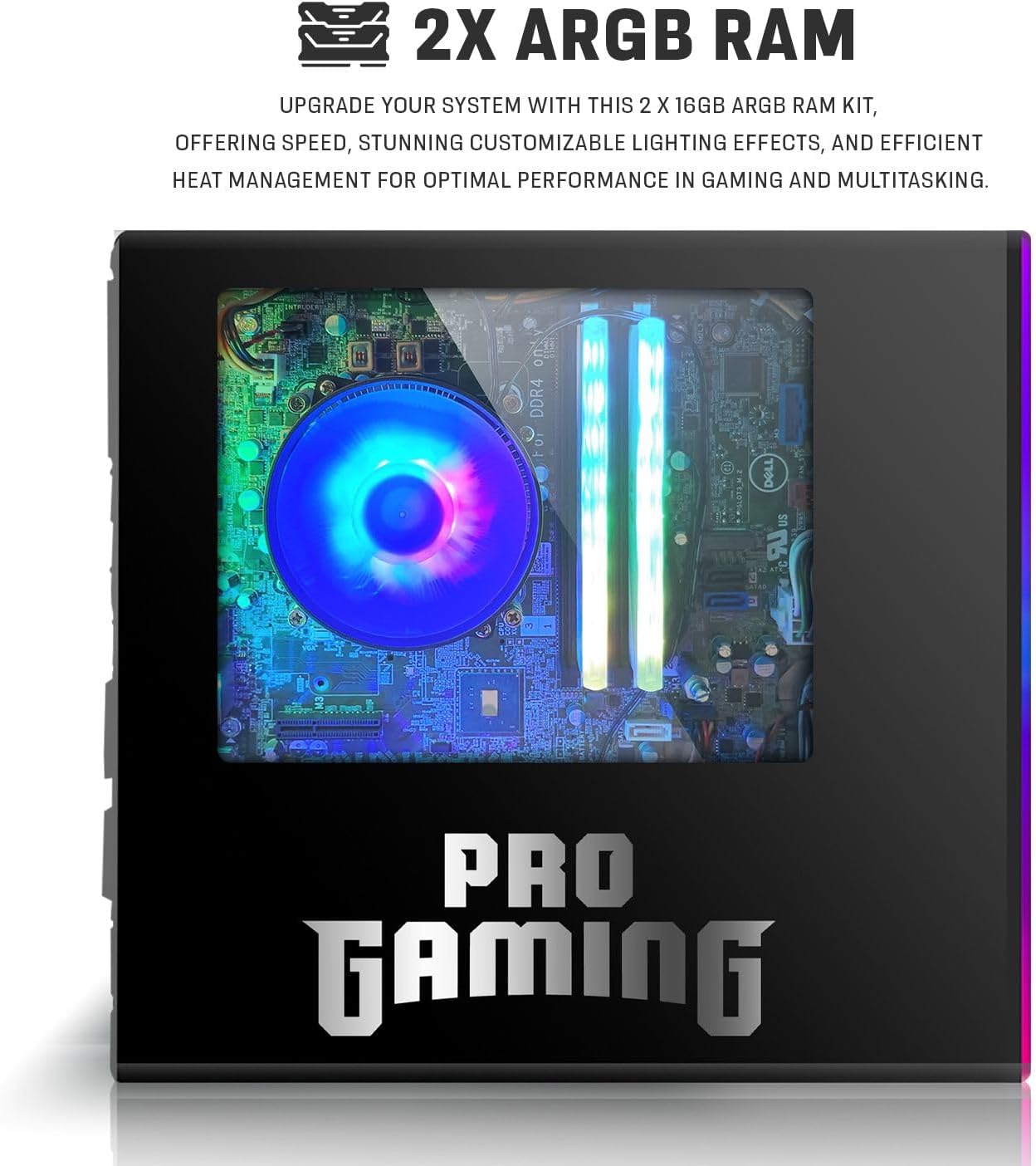 TechMagnet RGB Desktop Computer PC - Intel Core i5, 16GB ARGB RAM, 512GB SSD, GT-1030 Graphics with RGB Keyboard with AI-Enabled Copilot Key, Mouse and RGB Headphone Windows 11 (Renewed)