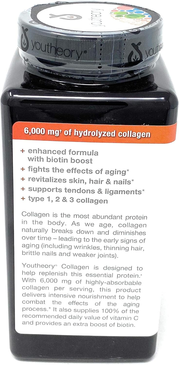 youtheory Collagen Plus Biotin, 390 Tablets (5 Pack)
