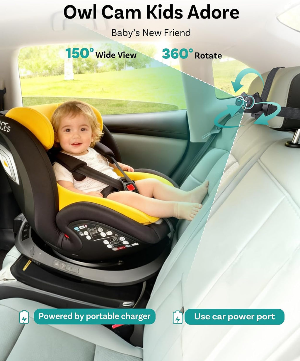 OTTOCAST Cabin Care Car Adapter with Baby Car Camera, Wireless CarPlay Display on CarScreen 2026, Plug-and-Play 1080P HD Rear Seat Baby Monitor, Split Screen Navigation, for Parents & Pet Owners