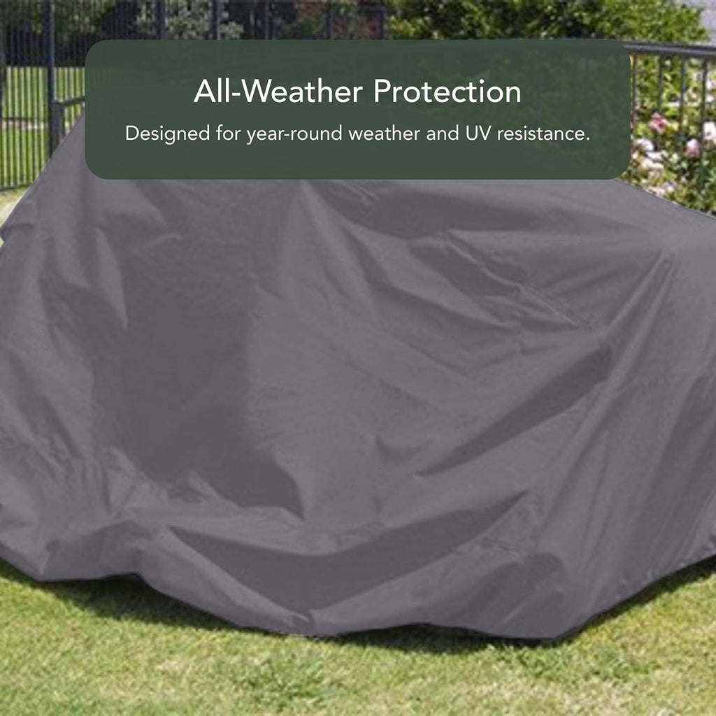 Covermates Elite Zero‑Turn and Riding Lawn Mower Cover – Heavy‑Duty Polyester All‑Weather Outdoor Protection Water‑Resistant, Drawcord, & Breathable Vent, 54W x 66D x 45H, Charcoal