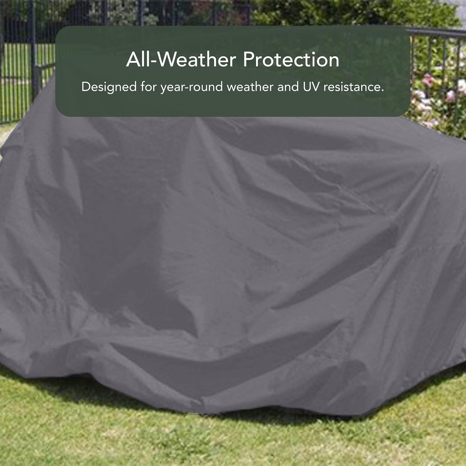 Covermates Elite Zero‑Turn and Riding Lawn Mower Cover – Heavy‑Duty Polyester All‑Weather Outdoor Protection Water‑Resistant, Drawcord, & Breathable Vent, 58W x 82D x 52H, Charcoal