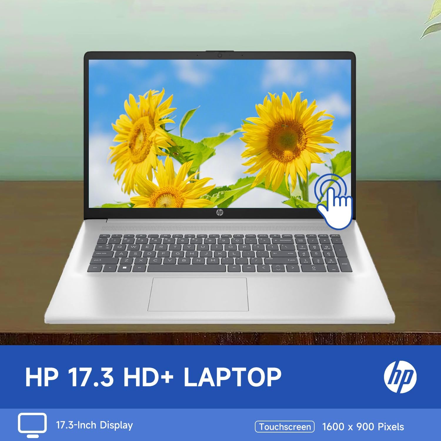 HP 17.3' Laptop for Home, Students, Business, Lifetime Office 365 for The Web, 17.3' Touchscreen, 8-Cores Intel CPU, w/Copilot, 8GB RAM, 128GB eMMC, Camera Privacy Shutter, Win11