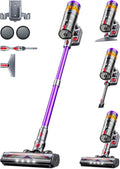 Cordless Vacuum Cleaner, 600W 50Kpa 70 Mins Vacuum Cleaners for Home, Self-Standing Stick Vacuum with LED Display, Wall Dock, Anti-Tangle Wireless Vacuum for Pet Hair Carpet Hardwood Floor