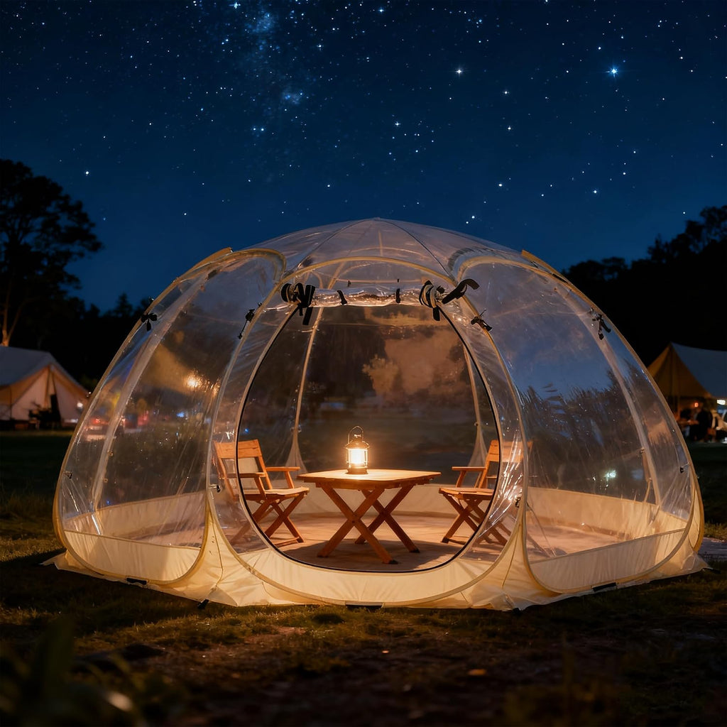 Lenotos Pop Up Bubble Tent, 12 x 12 FT Instant Igloo Tent Suitable for 8-10 People, Screen House for Patios, Cold