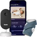 Owlet Dream Duo (Gen 3) Smart Baby Monitor All-in-One Bundle - 2K HD Video Baby Monitor with Alerts & Owlet Dream Sock Tracks Baby's Oxygen, Heart Rate & Sleep | Health Insights via App