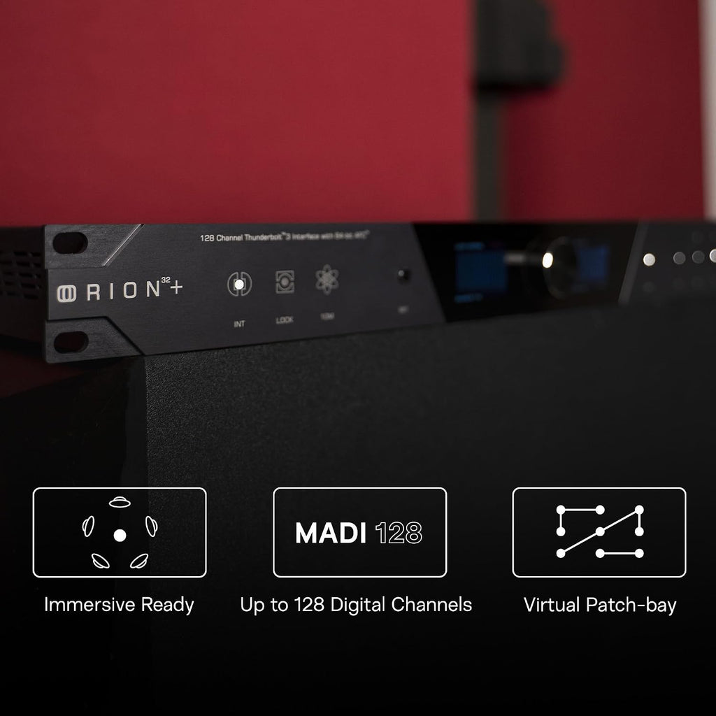 Antelope Audio USB Audio Interface w/32 Channel Mixing, Recording Studio Equipment for Production — Thunderbolt 3 Pro Audio Device Orion 32+ Gen 4 for PC Computer — Windows, macOS