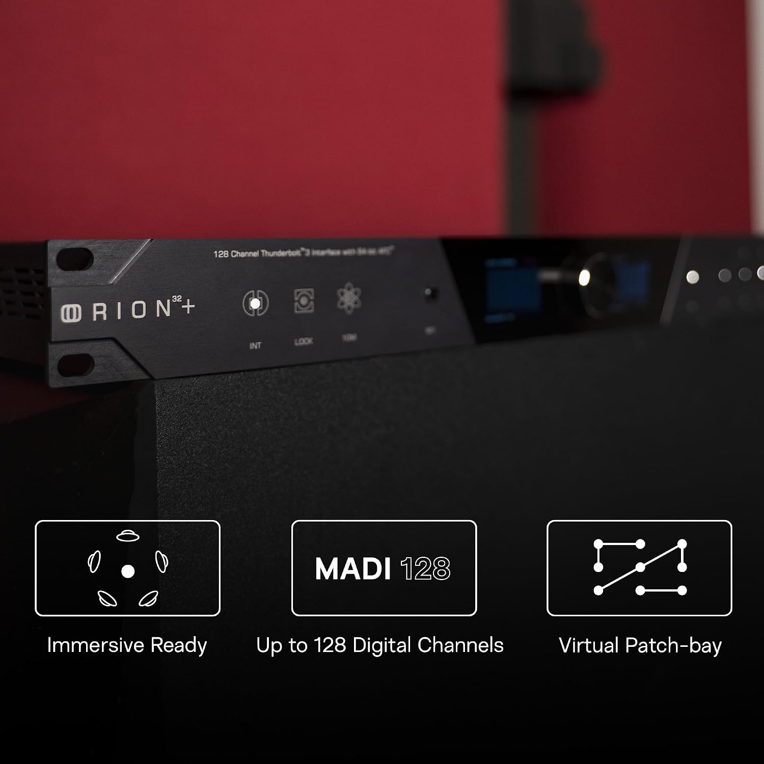 Antelope Audio USB Audio Interface w/32 Channel Mixing, Recording Studio Equipment for Production — Thunderbolt 3 Pro Audio Device Orion 32+ Gen 4 for PC Computer — Windows, macOS