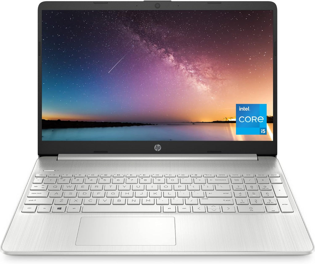 HP 15.6 Inch Laptop, Intel Iris Xe Graphics, 11th Generation Intel Core Processor, 8 GB RAM, 256 GB SSD, Windows 11 Home (15-dy2024nr, Natural Silver)
