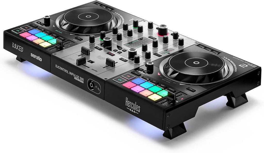 Hercules DJControl Inpulse 500 Silver Edition – DJUCED PRO License & Serato DJ Lite Included