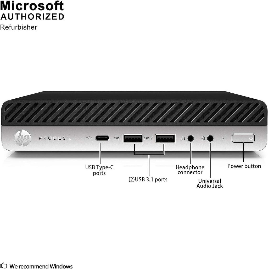 HP ProDesk 600 G3 Desktop Mini Business PC with 21.5' FHD Monitor, Intel Quad Core i5-6500T, 16GB DDR4 RAM, 256GB SSD, DisplayPort, WiFi, BT, Windows 11 Pro(Renewed)