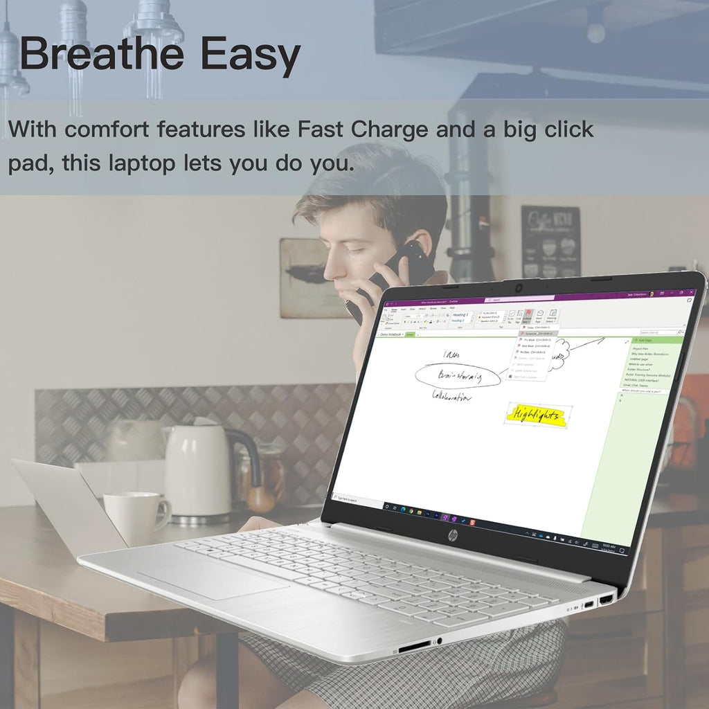 2023 HP 15.6' HD Touchscreen Laptop, Intel Core i3-1215U (Beat i5-1135G7), 16GB RAM, 512GB SSD, Intel UHD Graphics, WiFi, Bluetooth, HDMI, USB-A&C, Long Battery Life, Windows 11 Home, Silver