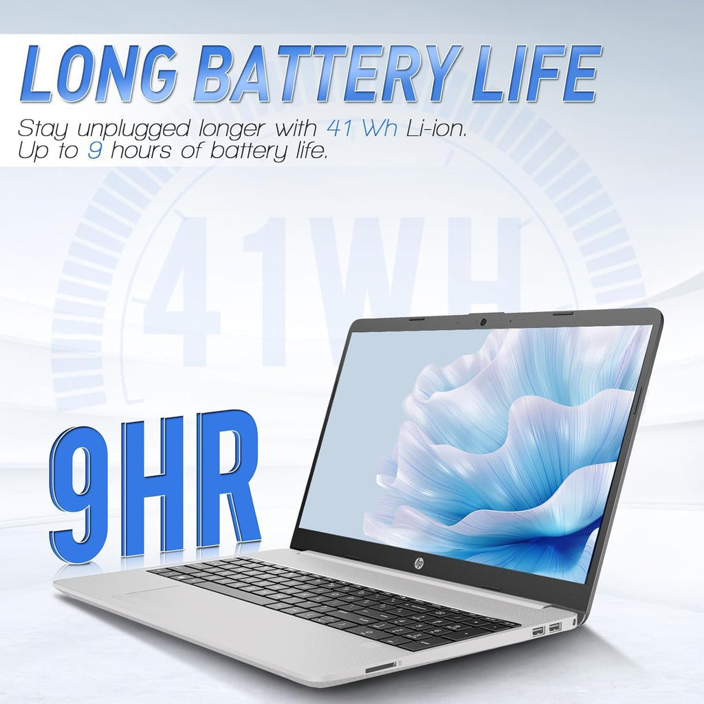 HP 250 G9 Laptop Computer • Back to School Limited Edition • 32GB RAM • 1TB SSD • Intel Celeron N4500 Processor • 15.6' Full HD • Long Battery Life • Fast Wi-Fi 6 • Windows 11 Pro • Astroid Silver